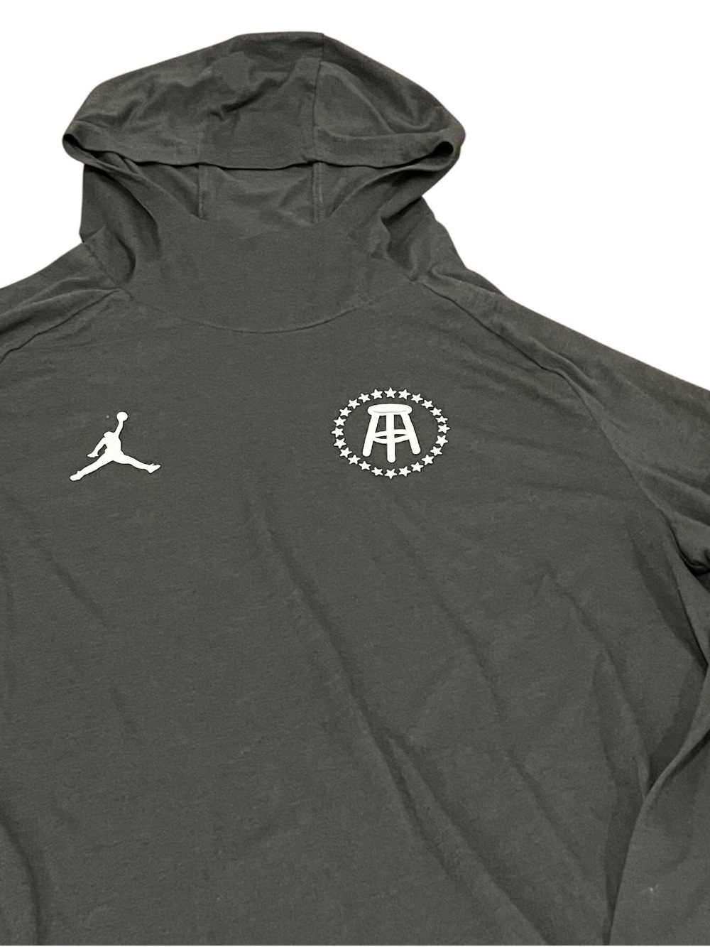 Nike Air Jordan Barstool Sports Alpha 23 Hoodie L Jumpman Gray Pullover